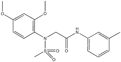 2-[2,4-dimethoxy(methylsulfonyl)anilino]-N-(3-methylphenyl)acetamide Struktur