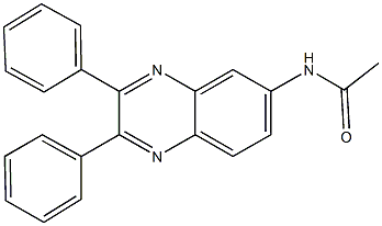 N-(2,3-diphenyl-6-quinoxalinyl)acetamide Struktur