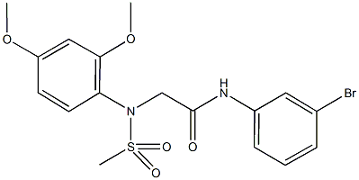 N-(3-bromophenyl)-2-[2,4-dimethoxy(methylsulfonyl)anilino]acetamide Struktur