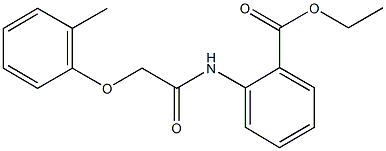 ethyl 2-{[(2-methylphenoxy)acetyl]amino}benzoate Struktur