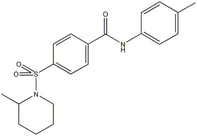 N-(4-methylphenyl)-4-[(2-methylpiperidin-1-yl)sulfonyl]benzamide Struktur