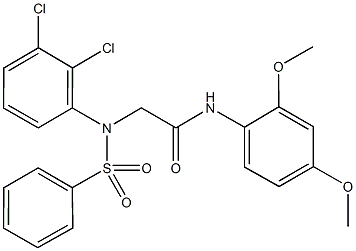 2-[2,3-dichloro(phenylsulfonyl)anilino]-N-(2,4-dimethoxyphenyl)acetamide Struktur