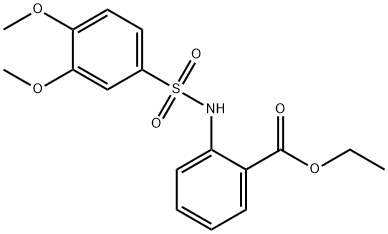 ethyl 2-{[(3,4-dimethoxyphenyl)sulfonyl]amino}benzoate Struktur