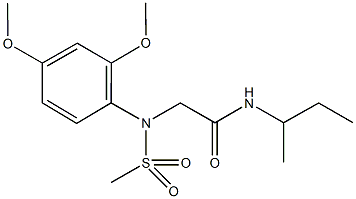 N-(sec-butyl)-2-[2,4-dimethoxy(methylsulfonyl)anilino]acetamide Struktur