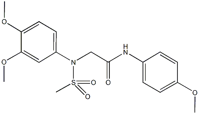 2-[3,4-dimethoxy(methylsulfonyl)anilino]-N-(4-methoxyphenyl)acetamide Struktur