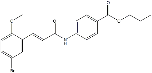 propyl 4-{[3-(5-bromo-2-methoxyphenyl)acryloyl]amino}benzoate Struktur