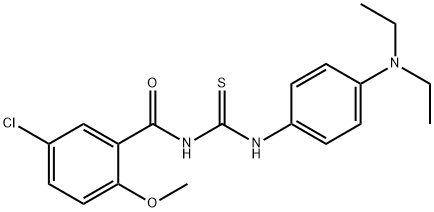 N-(5-chloro-2-methoxybenzoyl)-N'-[4-(diethylamino)phenyl]thiourea Struktur