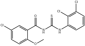 N-(5-chloro-2-methoxybenzoyl)-N'-(2,3-dichlorophenyl)thiourea Struktur