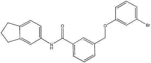 3-[(3-bromophenoxy)methyl]-N-(2,3-dihydro-1H-inden-5-yl)benzamide Struktur