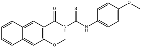 N-(3-methoxy-2-naphthoyl)-N'-(4-methoxyphenyl)thiourea Struktur