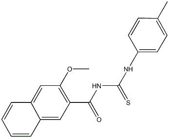 N-(3-methoxy-2-naphthoyl)-N'-(4-methylphenyl)thiourea Struktur