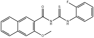 N-(2-fluorophenyl)-N'-(3-methoxy-2-naphthoyl)thiourea Struktur