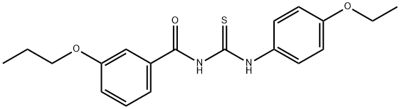 N-(4-ethoxyphenyl)-N'-(3-propoxybenzoyl)thiourea Struktur