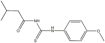 N-(4-methoxyphenyl)-N'-(3-methylbutanoyl)thiourea Struktur