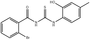 N-(2-bromobenzoyl)-N'-(2-hydroxy-4-methylphenyl)thiourea Struktur