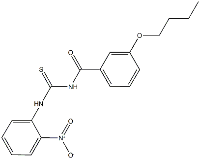 N-(3-butoxybenzoyl)-N'-{2-nitrophenyl}thiourea Struktur