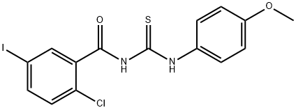 N-(2-chloro-5-iodobenzoyl)-N'-(4-methoxyphenyl)thiourea Struktur