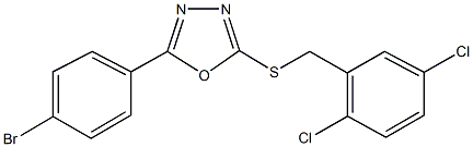 2-(4-bromophenyl)-5-[(2,5-dichlorobenzyl)sulfanyl]-1,3,4-oxadiazole Struktur