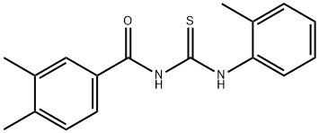 N-(3,4-dimethylbenzoyl)-N'-(2-methylphenyl)thiourea Struktur