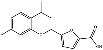 5-[(2-isopropyl-5-methylphenoxy)methyl]-2-furoic acid Struktur