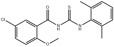 N-(5-chloro-2-methoxybenzoyl)-N'-(2,6-dimethylphenyl)thiourea Struktur