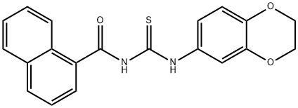 N-(2,3-dihydro-1,4-benzodioxin-6-yl)-N'-(1-naphthoyl)thiourea Struktur