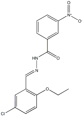 N'-(5-chloro-2-ethoxybenzylidene)-3-nitrobenzohydrazide Struktur