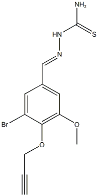 3-bromo-5-methoxy-4-(2-propynyloxy)benzaldehyde thiosemicarbazone Struktur