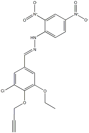 3-chloro-5-ethoxy-4-(2-propynyloxy)benzaldehyde {2,4-bisnitrophenyl}hydrazone Struktur