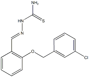 2-[(3-chlorobenzyl)oxy]benzaldehyde thiosemicarbazone Struktur