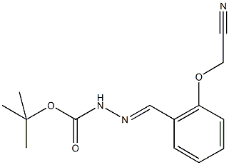 tert-butyl 2-[2-(cyanomethoxy)benzylidene]hydrazinecarboxylate Struktur