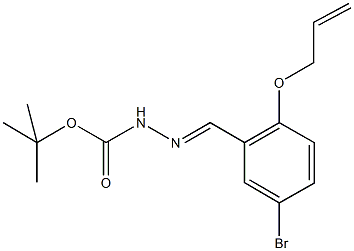 tert-butyl 2-[2-(allyloxy)-5-bromobenzylidene]hydrazinecarboxylate Struktur