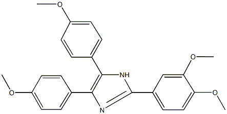 2-(3,4-dimethoxyphenyl)-4,5-bis(4-methoxyphenyl)-1H-imidazole Struktur