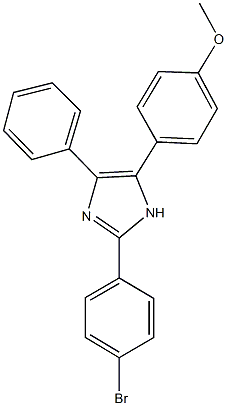 2-(4-bromophenyl)-5-[4-(methyloxy)phenyl]-4-phenyl-1H-imidazole Struktur