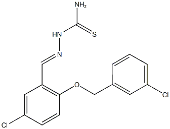 5-chloro-2-[(3-chlorobenzyl)oxy]benzaldehyde thiosemicarbazone Struktur