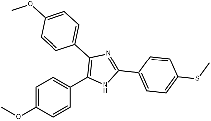 4,5-bis[4-(methyloxy)phenyl]-2-[4-(methylsulfanyl)phenyl]-1H-imidazole Struktur