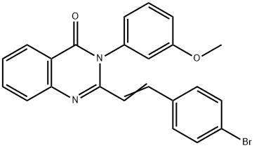 2-[2-(4-bromophenyl)vinyl]-3-(3-methoxyphenyl)-4(3H)-quinazolinone Struktur