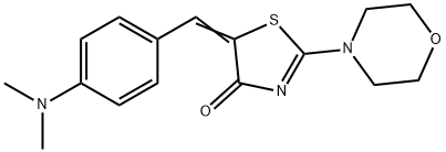 5-[4-(dimethylamino)benzylidene]-2-(4-morpholinyl)-1,3-thiazol-4(5H)-one Struktur