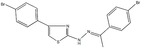 1-(4-bromophenyl)ethanone [4-(4-bromophenyl)-1,3-thiazol-2-yl]hydrazone Struktur