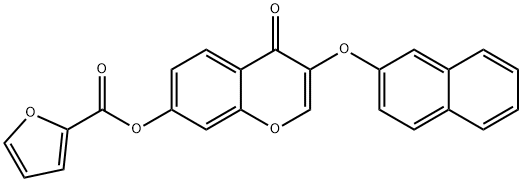 3-(2-naphthyloxy)-4-oxo-4H-chromen-7-yl 2-furoate Struktur