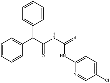 N-(5-chloropyridin-2-yl)-N'-(diphenylacetyl)thiourea Struktur