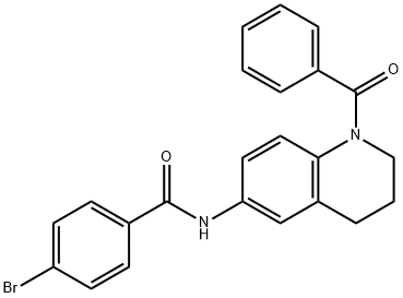 N-(1-benzoyl-1,2,3,4-tetrahydro-6-quinolinyl)-4-bromobenzamide Struktur