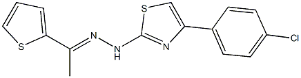 1-(2-thienyl)ethanone [4-(4-chlorophenyl)-1,3-thiazol-2-yl]hydrazone Struktur