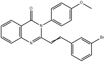 2-[2-(3-bromophenyl)vinyl]-3-(4-methoxyphenyl)-4(3H)-quinazolinone Struktur