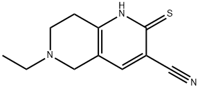 6-ethyl-2-thioxo-1,2,5,6,7,8-hexahydro[1,6]naphthyridine-3-carbonitrile Struktur