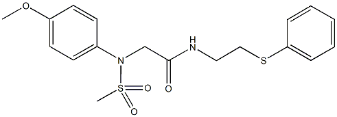 2-[4-methoxy(methylsulfonyl)anilino]-N-[2-(phenylsulfanyl)ethyl]acetamide Struktur