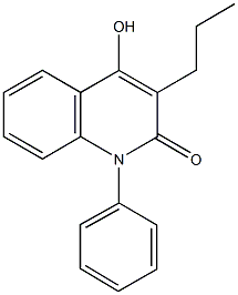 4-hydroxy-1-phenyl-3-propyl-2(1H)-quinolinone Struktur