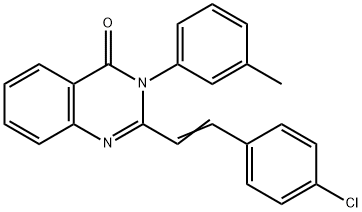 2-[2-(4-chlorophenyl)vinyl]-3-(3-methylphenyl)-4(3H)-quinazolinone Struktur