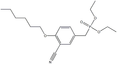 diethyl 3-cyano-4-(hexyloxy)benzylphosphonate Struktur