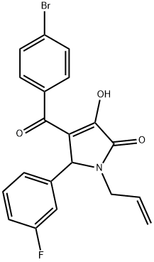 1-allyl-4-(4-bromobenzoyl)-5-(3-fluorophenyl)-3-hydroxy-1,5-dihydro-2H-pyrrol-2-one Struktur